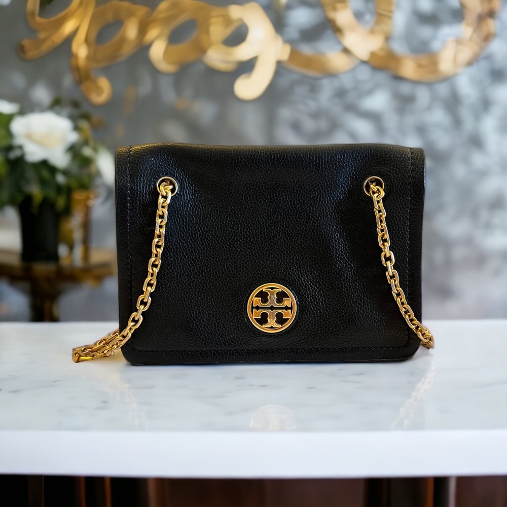 Tory burch black chain shoulder bag